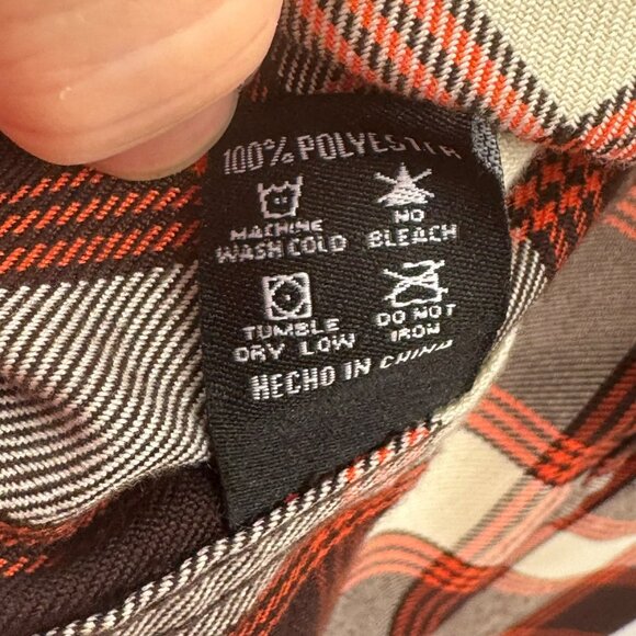 Dixxon Brown/Red Plaid Long Sleeve Flannel Shirt Mens 2XT D-Tech Proprietary - Picture 4 of 6